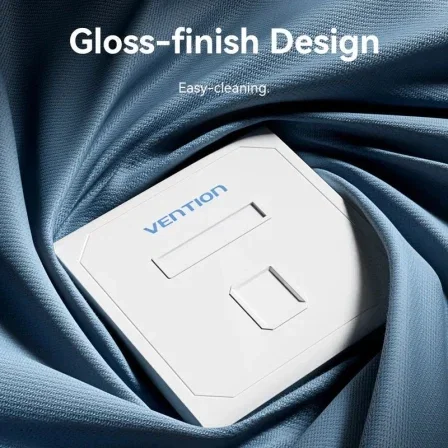 Vention Placa de pared keystock IFDW0 1 puerto RJ45 Blanco